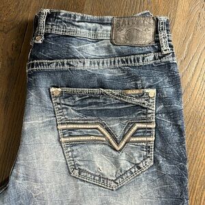 SALVAGE (BUCKLE)™️ 'ANARCHY STRAIGHT RELAXED FIT' Men's Size 40x31 Blue Jeans
